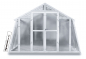 Preview: Vario Stahl Gewächshaus Landhaus 7,5 Nörpelglas 4mm BxL:303x750cm 22,5m² Weiß